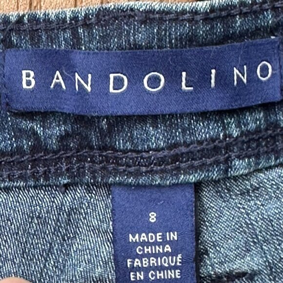 Bandolino High Rise Millie Capri Denim Jeans Raw Hem Women's Size 8 - Picture 4 of 4